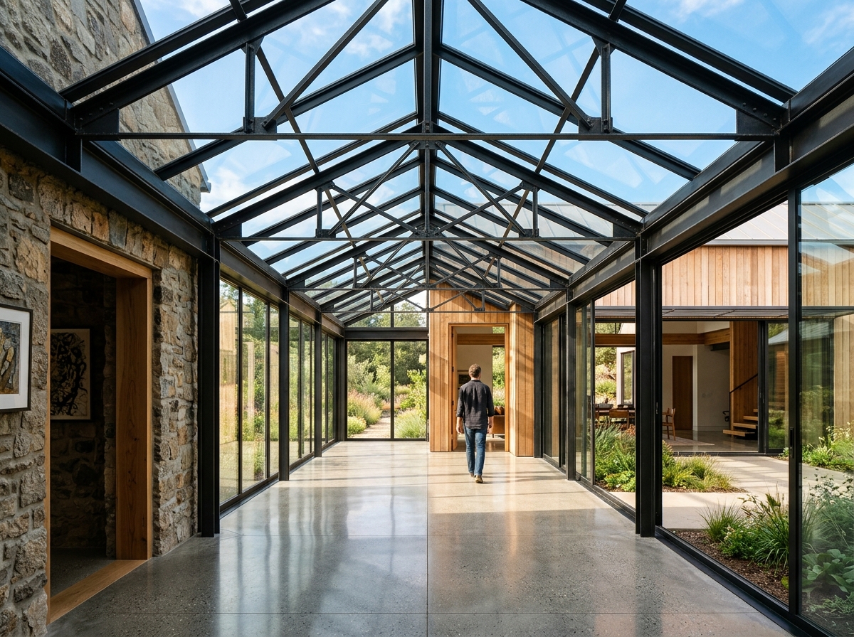 The Glass-Roof Corridor by Metal Work Nepal